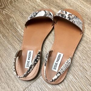 Snakeprint Steve Madden sandals